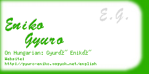 eniko gyuro business card